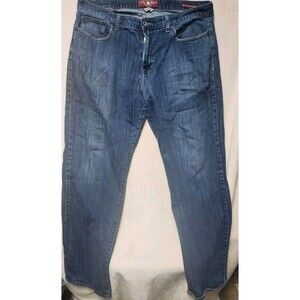 Lucky Brand Jeans Mens Size 38/34 Straight Dark Wash Blue Denim